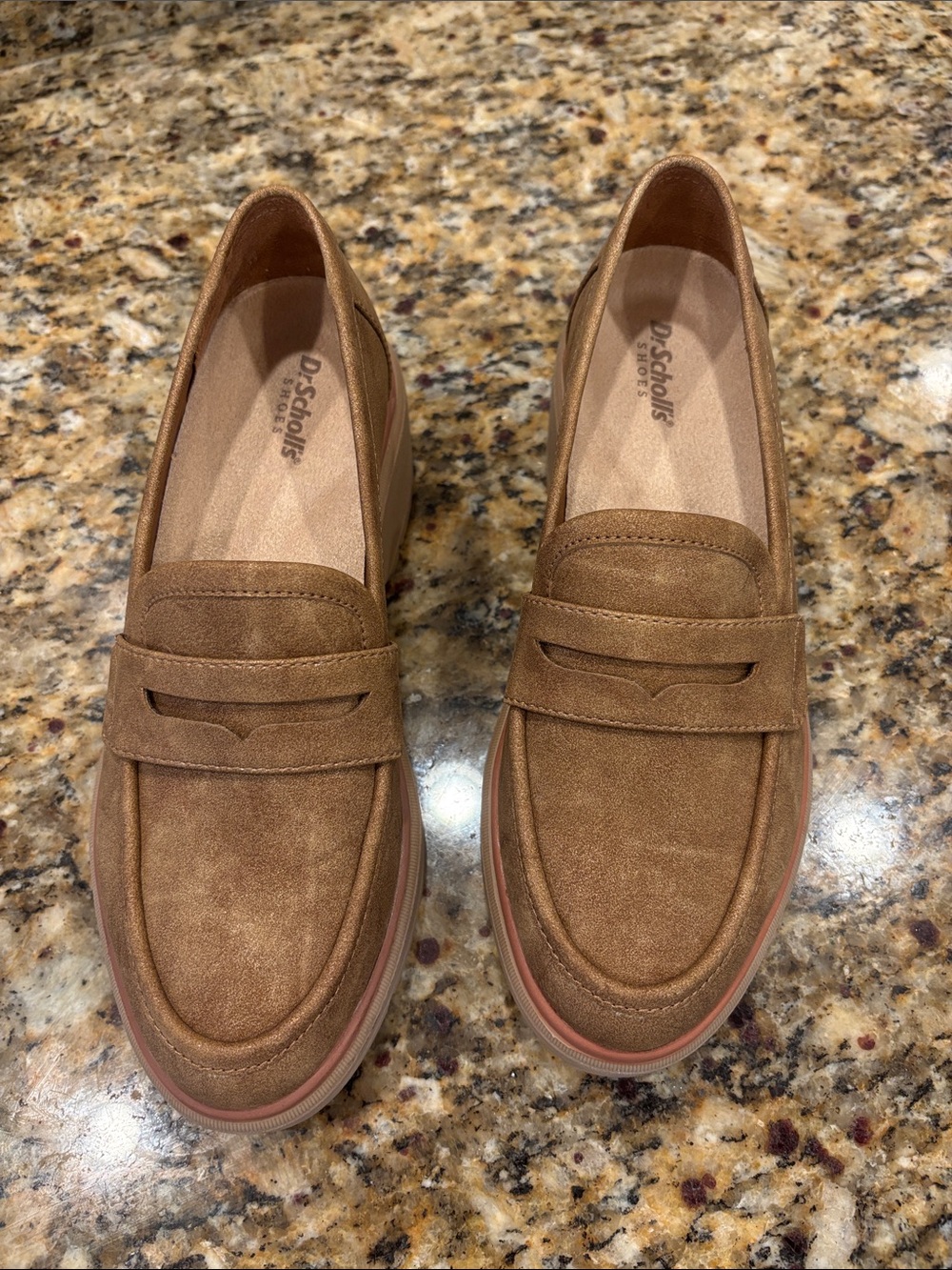 Dr. Scholl's Women’s Tan Suede Penny Loafers